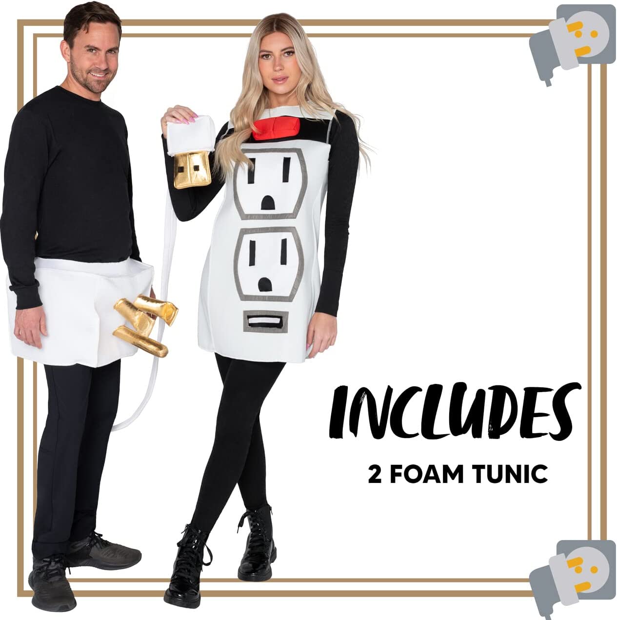 Spooktacular Couple Plug and Socket Costume - Adult